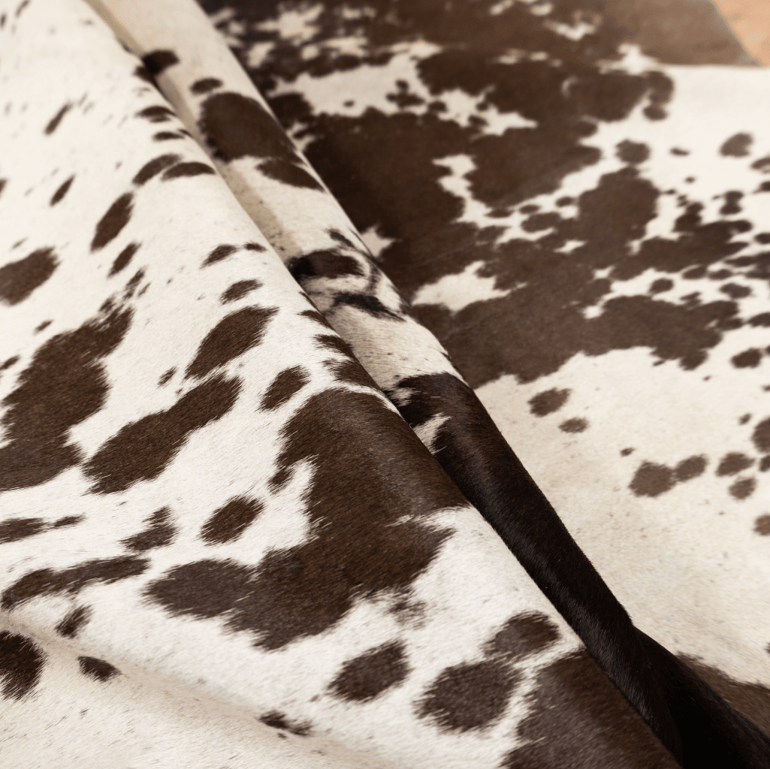 Salt &amp; Pepper Tricolour Cowhide Rug