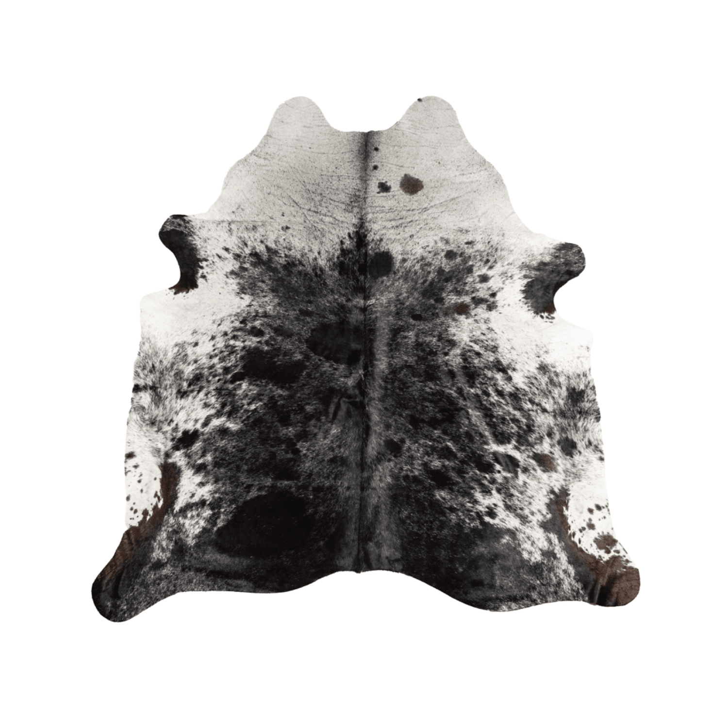 Salt &amp; Pepper Tricolour Cowhide Rug