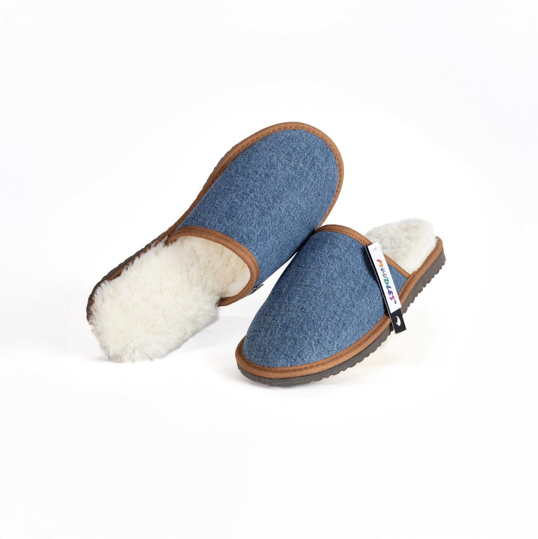 Denim Drift Sheepskin Slippers