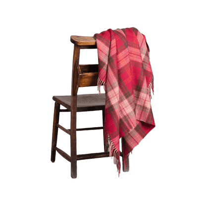 Hunting Rose Tartan Lambswool Blanket