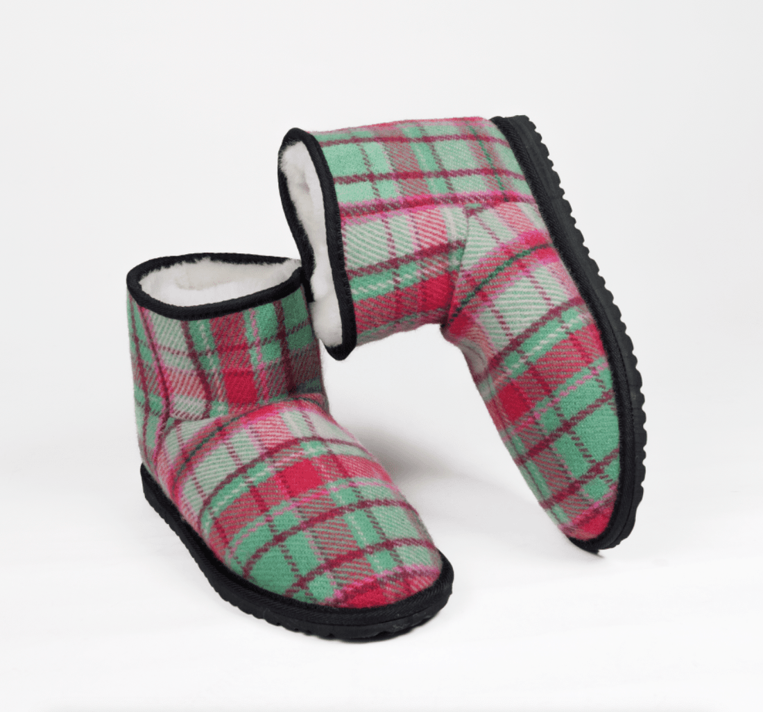 Toothpaste &amp; Tea Towel Tartan Short Boot