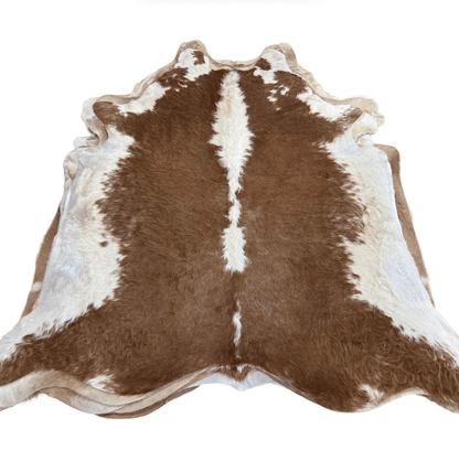 Beige and White Premium Cowhide Rug