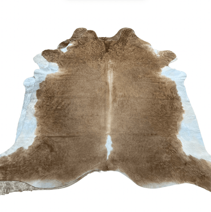 Beige and White Premium Cowhide Rug