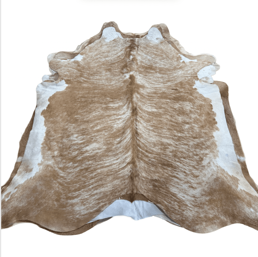 Beige and White Premium Cowhide Rug