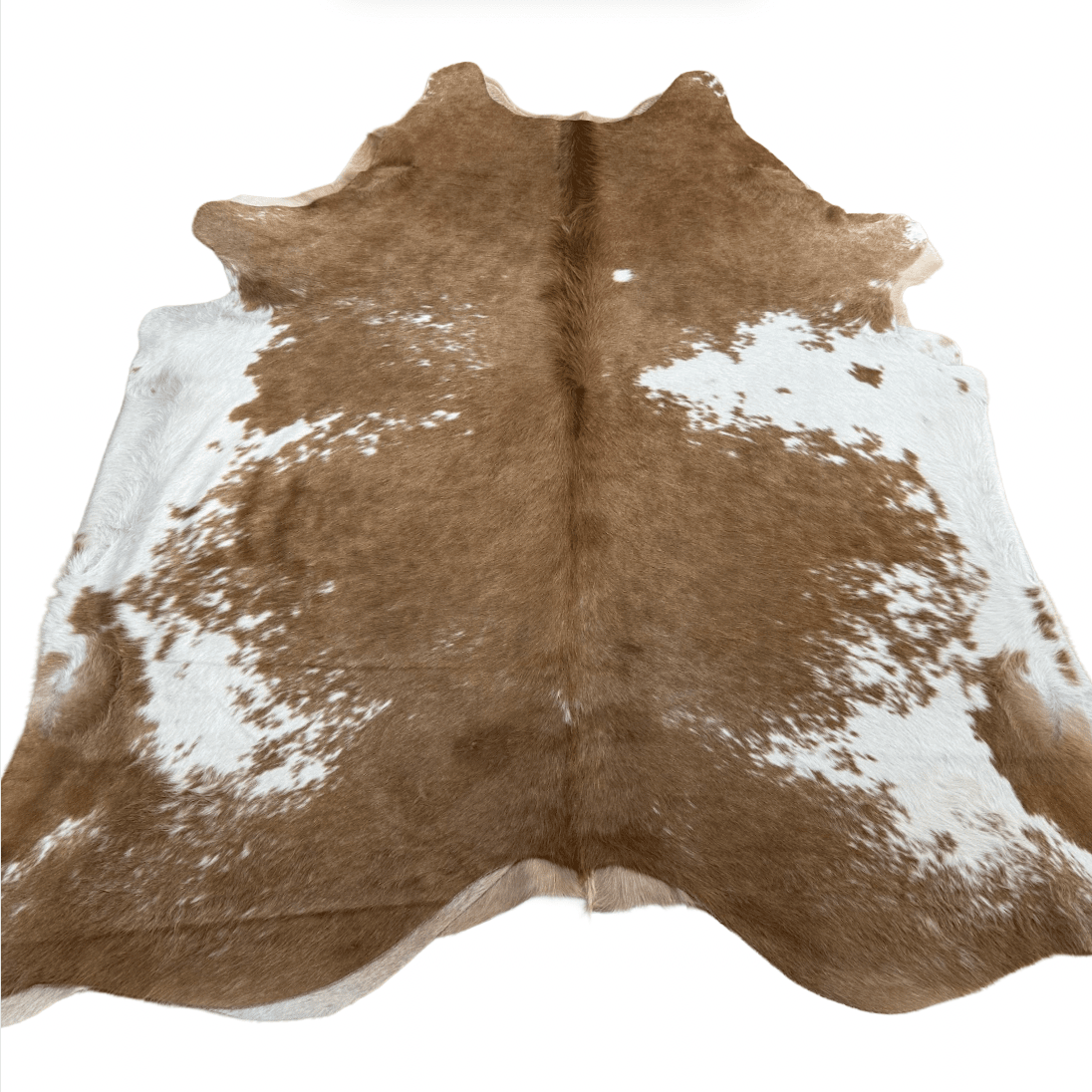 Beige and White Premium Cowhide Rug