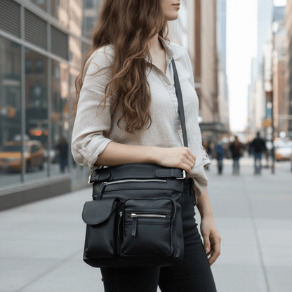 Polly Pockets Leather Bag, Pocketed Perfection