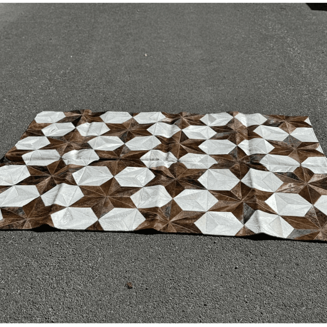 Starry Nights Cowhide Patchwork Rug 1.5m by 2m