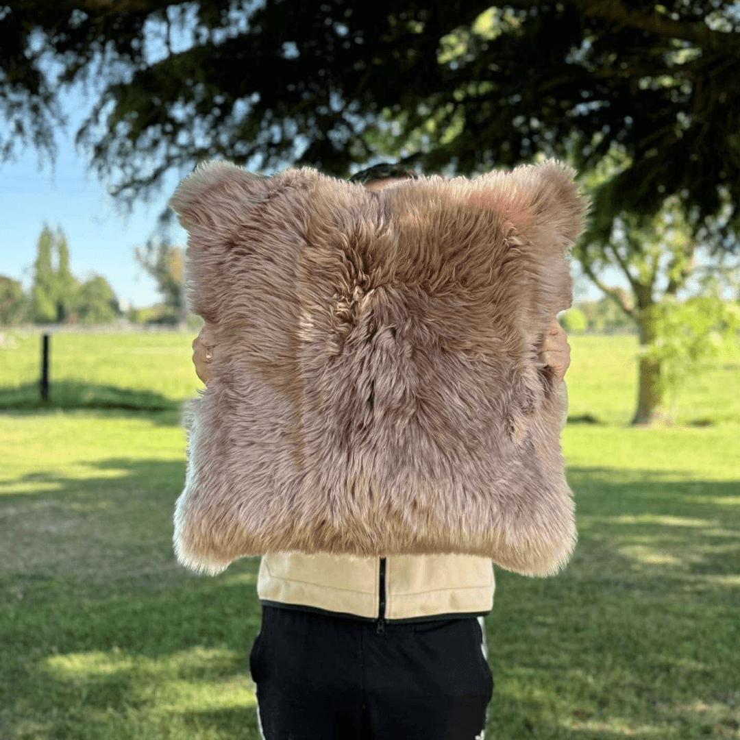 Luxury Paco sheepskin cushion cover 50cm by 50cm