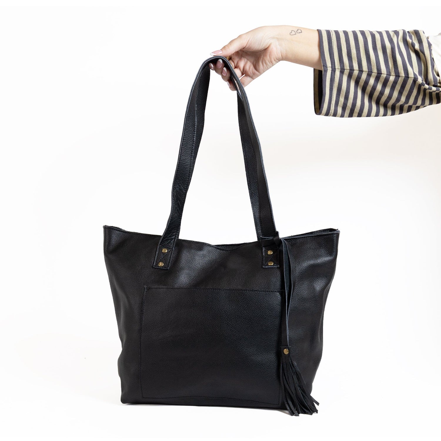 Coal Leather Tote