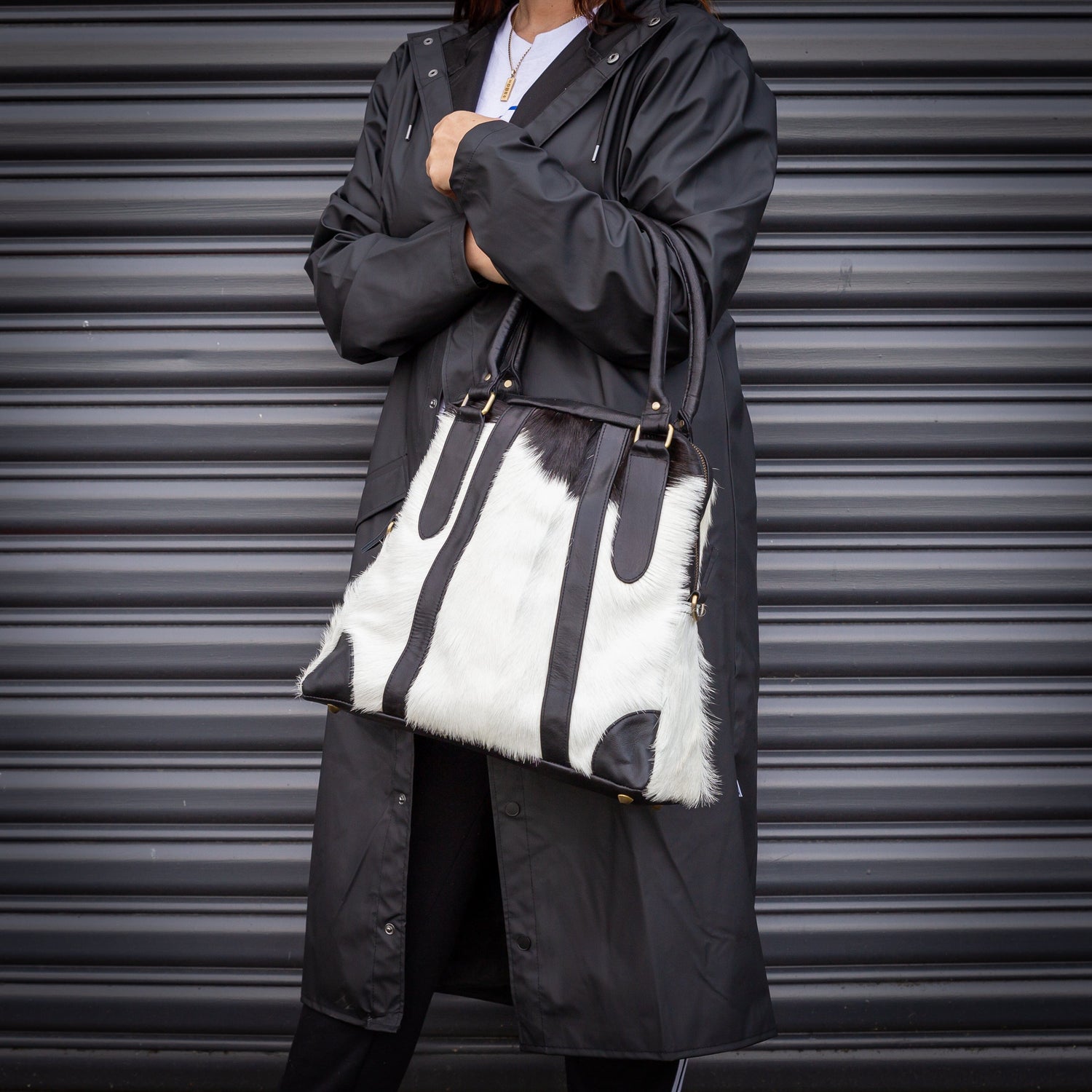 Winter Wonderland Cowhide Tote