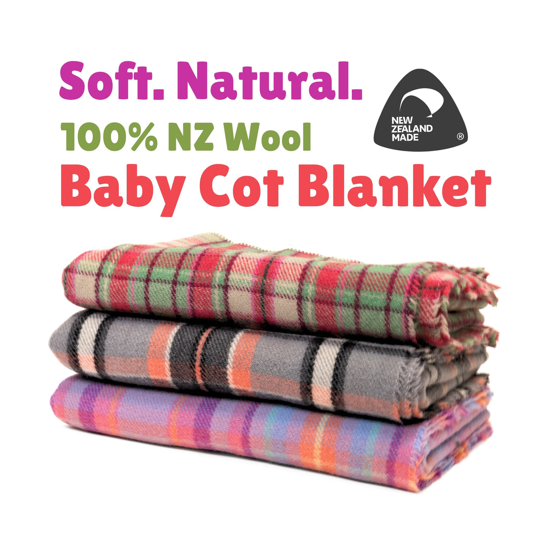 Little Kiwi Kuddle NZ Tartan Blanket