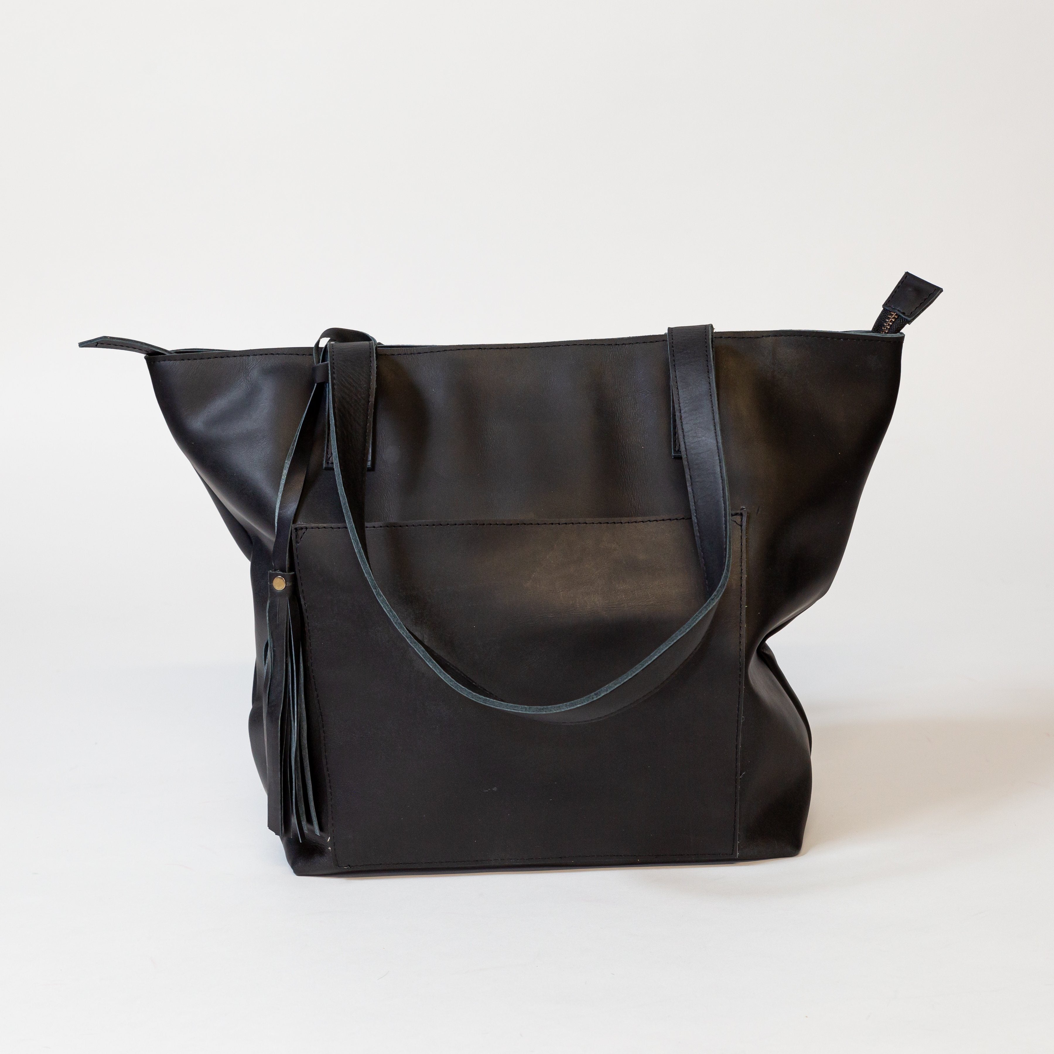 Coal Leather Tote