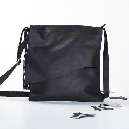 Raw Cut Satchel (crazy horse leather)