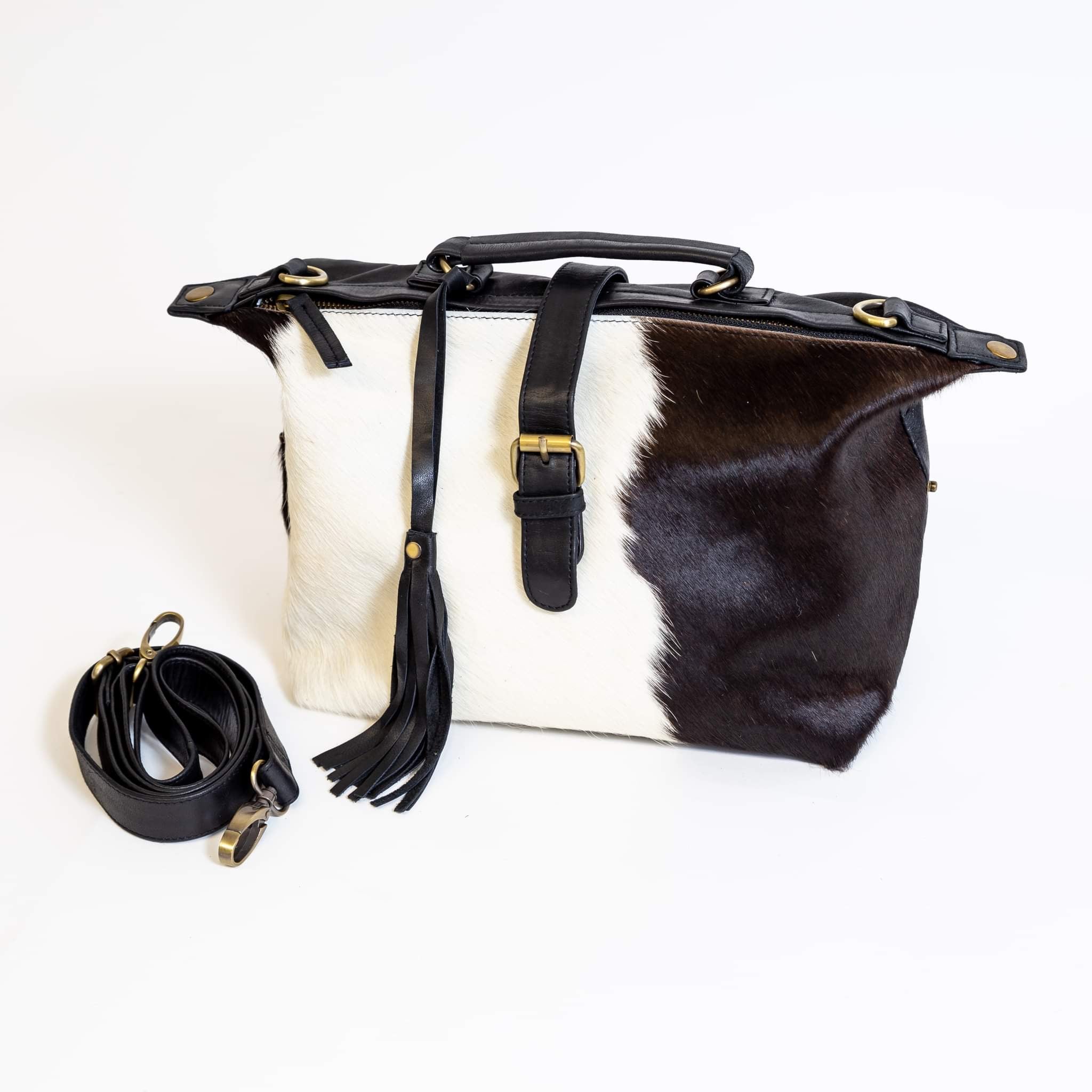 Cowhide satchel sale