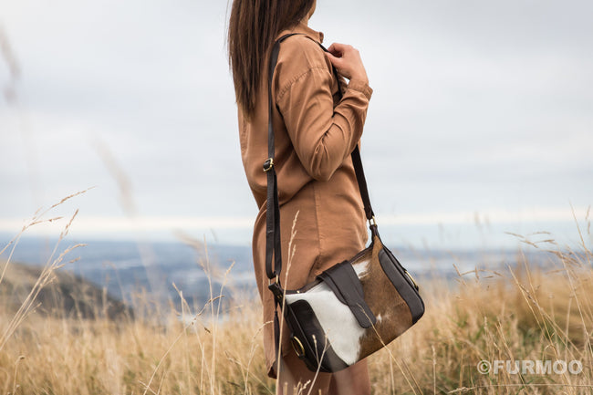 Cowhide satchel deals